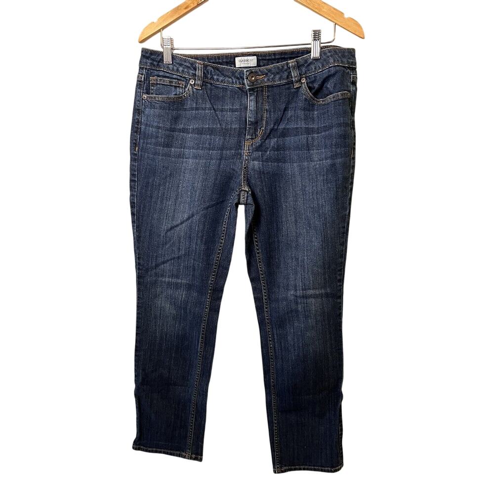 Liz Claiborne Jeans Womens Size 14 Classic Fit Straight Leg Jeans 28” Inseam
